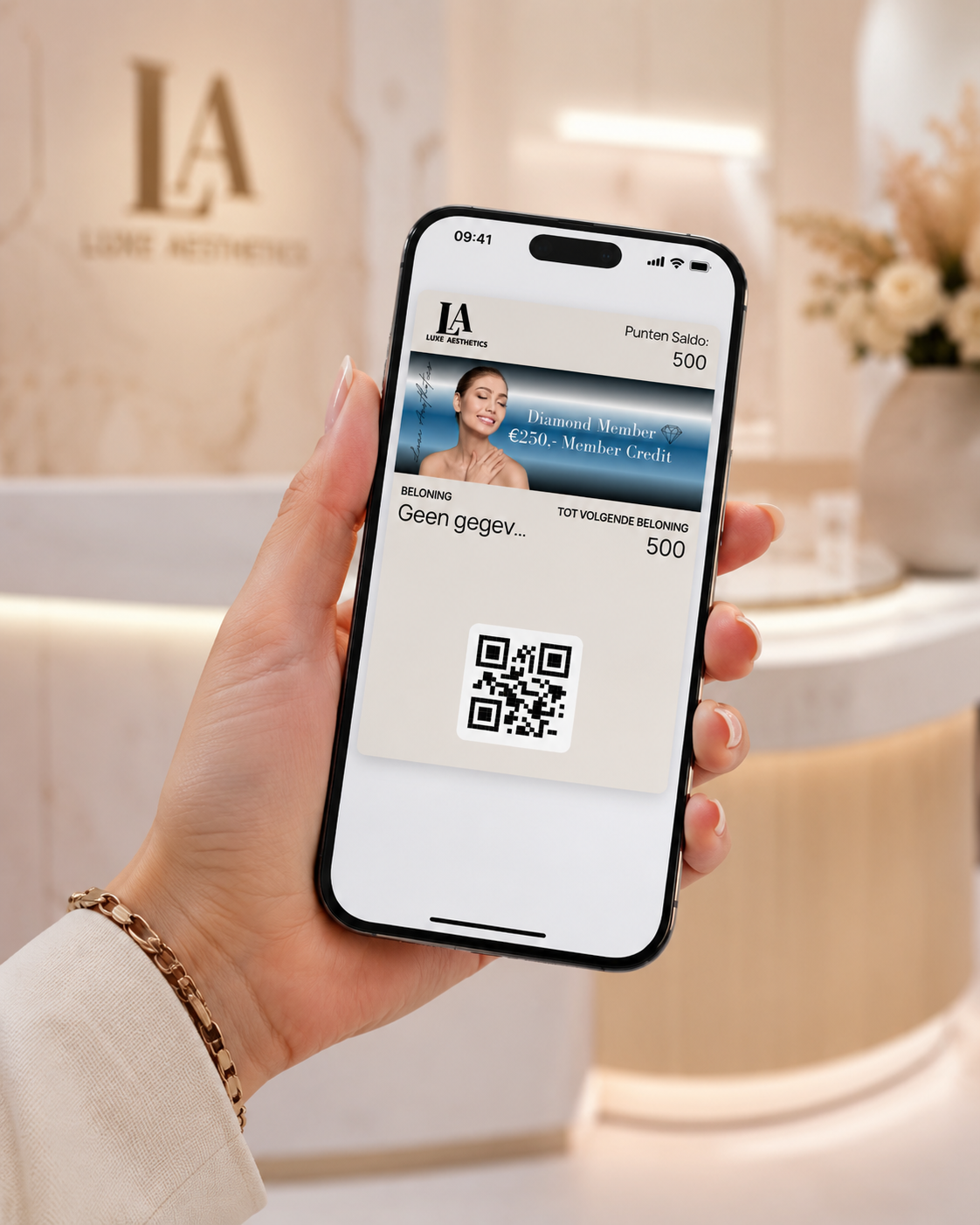 Demo card on phone